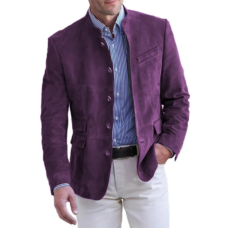 Stylish mens classic casual khaki jacket for all season wear