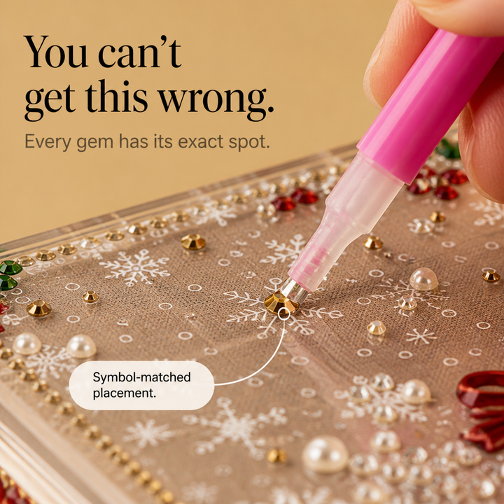 Festive DIY diamond art Christmas centerpiece box for tabletop holiday decor