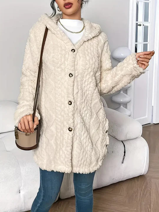 Lana | Women’s Plush Hooded Knit Cardigan