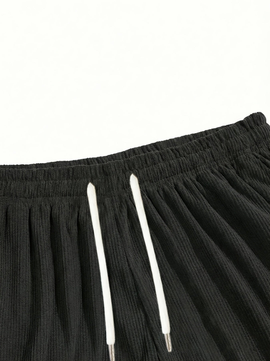 Back view of mens relaxed fit shorts showing pocket design