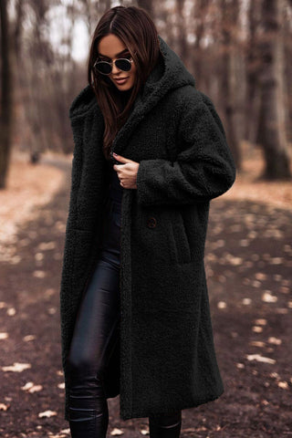 Casual warm jacket for women in beige with stylish hooded design