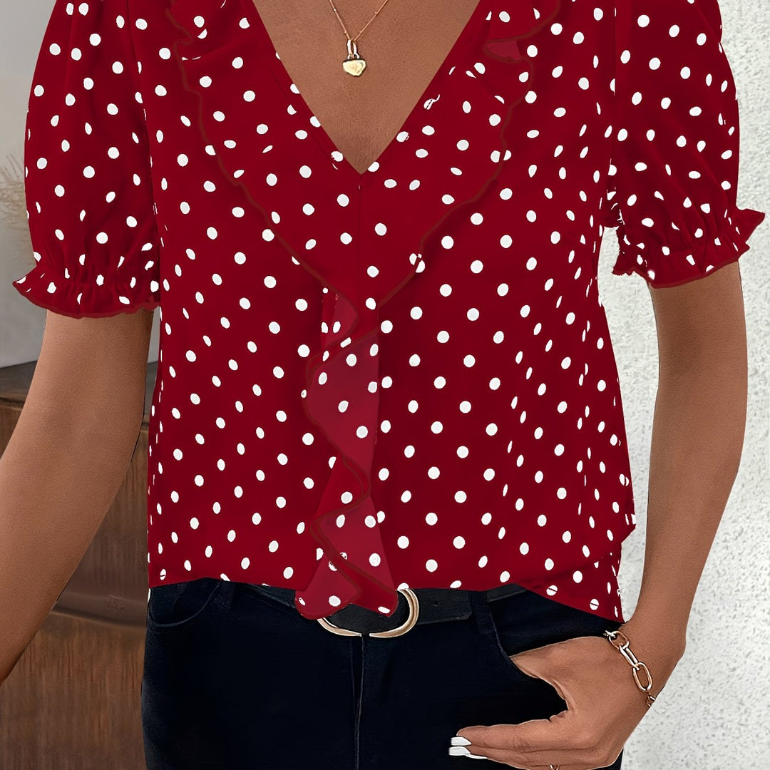 Flat lay of the chic casual wear statement top