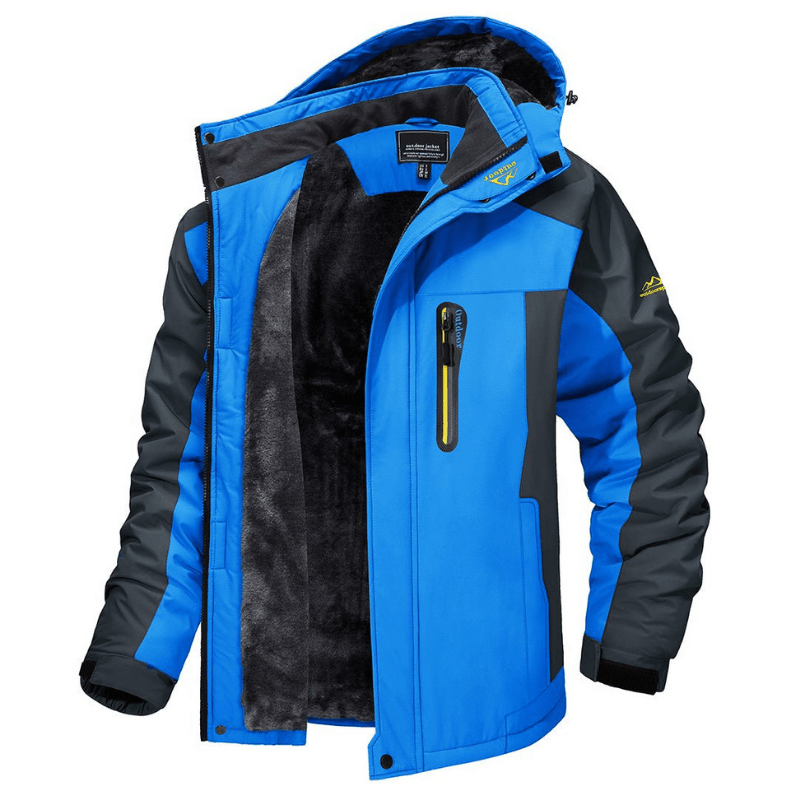 Lorenzo men's lightweight waterproof shell jacket in vibrant blue