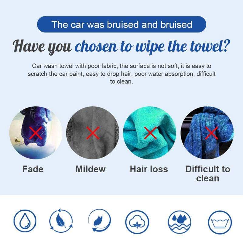 Close-up view of plush microfiber material on the absorbent car cleaning towel.
