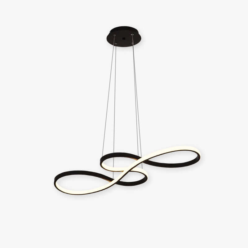 Energy efficient LED lighting suspended gracefully from the ceiling
