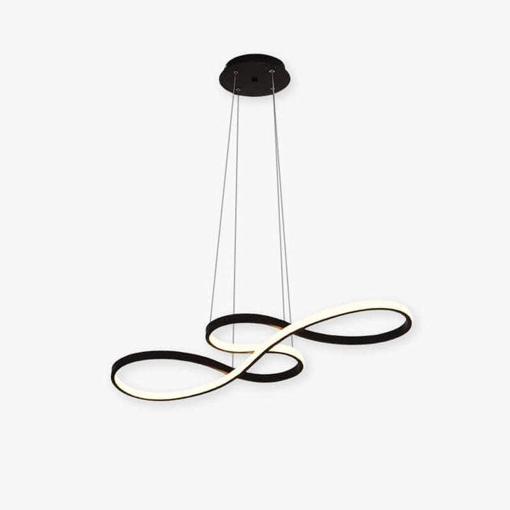 Energy efficient LED lighting suspended gracefully from the ceiling
