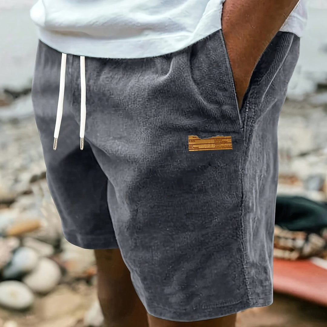 Complete outfit styling featuring mens casual drawstring shorts