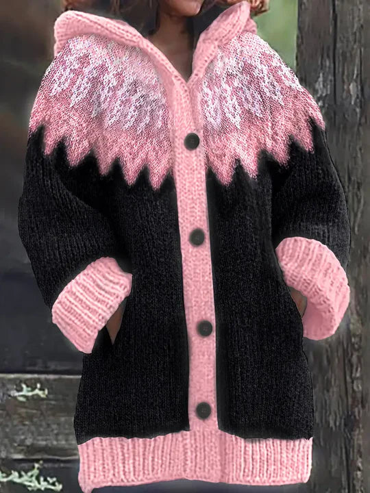 Mikhaela | Women’s Fair Isle Hooded Cardigan