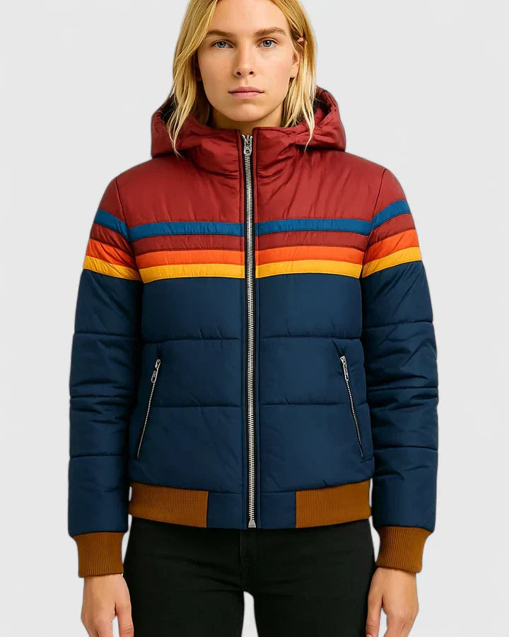 Cersey | Women’s Colorblock Hooded Puffer Jacket