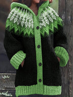 Mikhaela | Women’s Fair Isle Hooded Cardigan