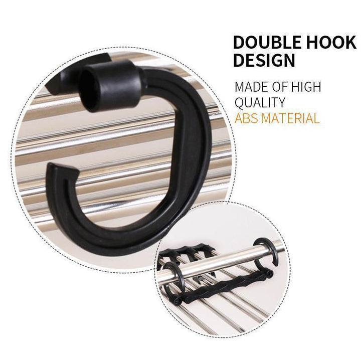 Sturdy metal trouser hanger showcasing durable design for clothes organization