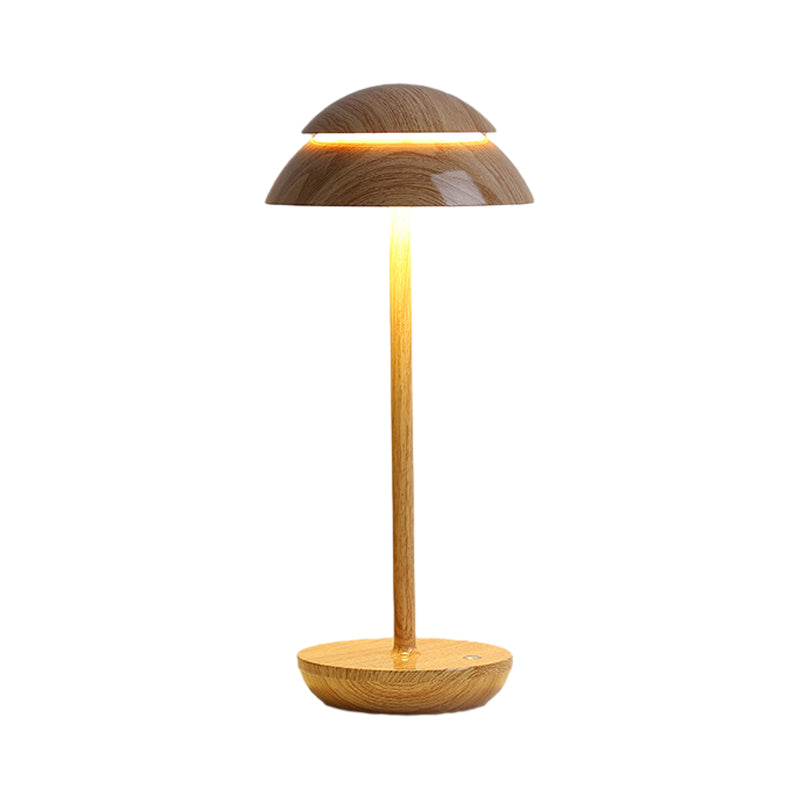 Sleek cordless bedside lamp with energy efficient bulbs