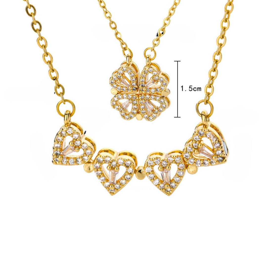 Luxury diamond necklace packaged inside an elegant jewelry gift box for women