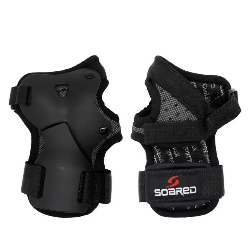 Unisex low profile wrist brace for action sports, black wrist protector