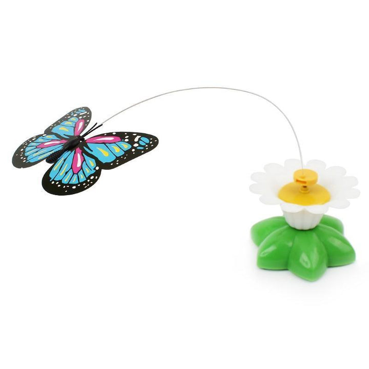 Interactive spinning bird cat toy in action with motion
