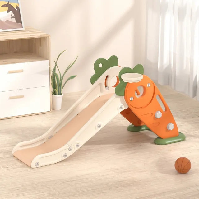 Multifunctional kids swing and slide set for home entertainment