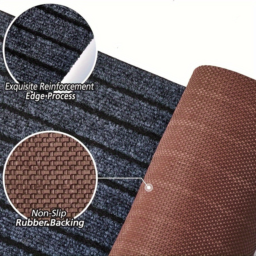 Close-up view showing the reinforced edge process and textured non-slip rubber backing.