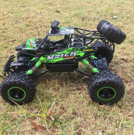 Side profile of the hobby vehicle all-terrain rc car with giant tires