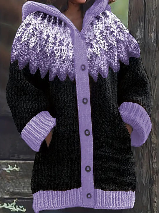 Mikhaela | Women’s Fair Isle Hooded Cardigan