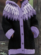Mikhaela | Women’s Fair Isle Hooded Cardigan
