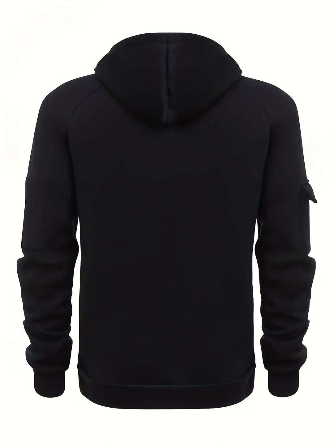 Casual men's quarter-zip hoodie featuring long sleeves and comfortable fit.