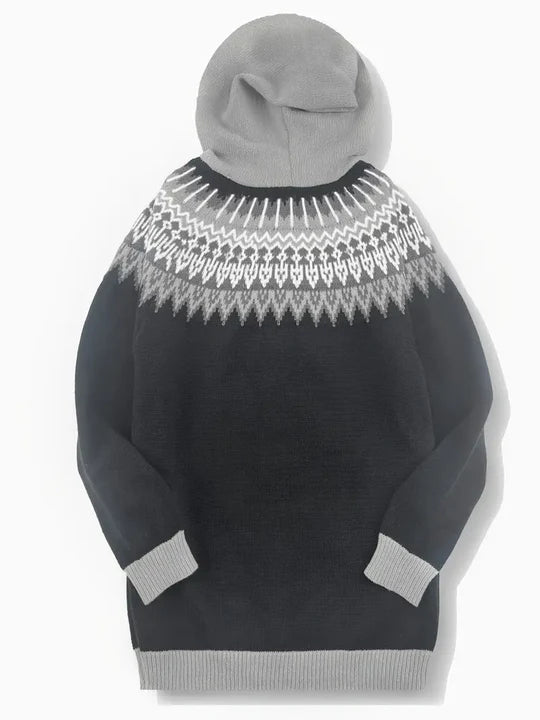 Mikhaela | Women’s Fair Isle Hooded Cardigan