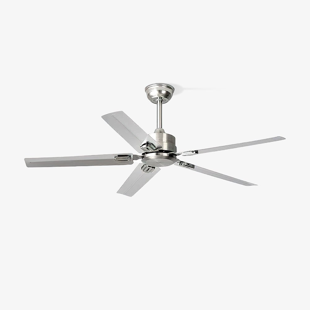 Vosolara Premium Ceiling Fan in Stainless Steel finish viewed from below