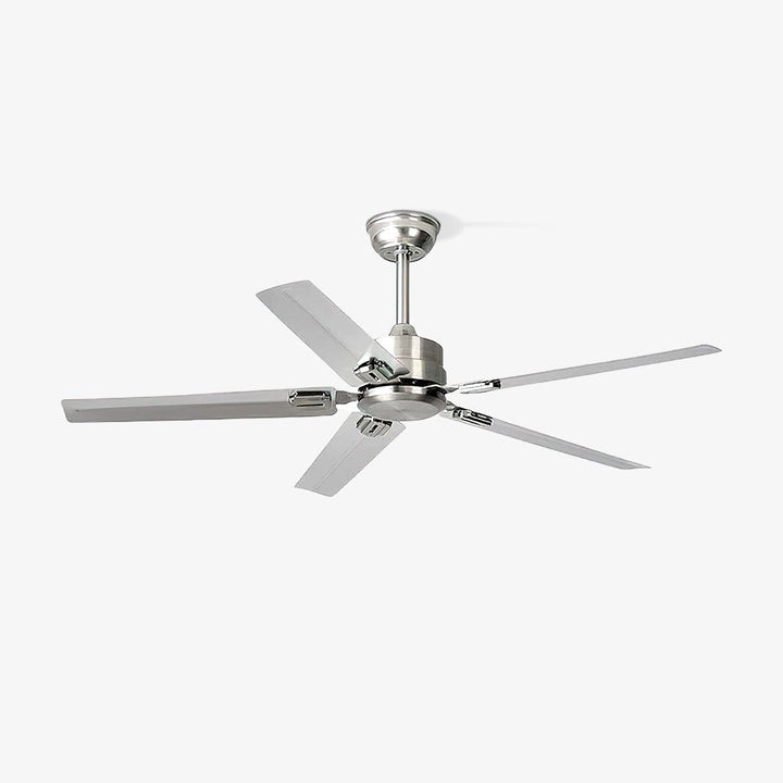 Vosolara Premium Ceiling Fan in Stainless Steel finish viewed from below