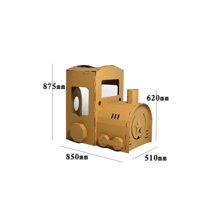 DIY cardboard playhouse assembly kit for imaginative children's games
