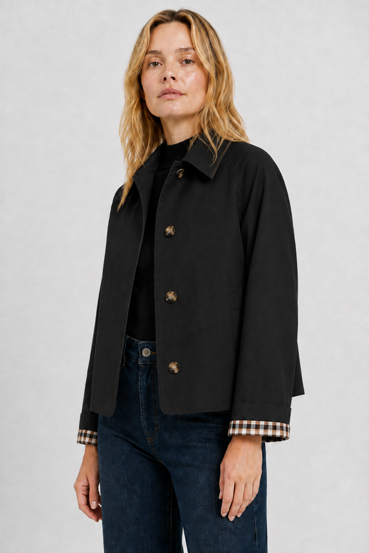 High quality fabric texture of the casual outerwear jacket