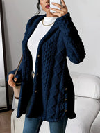 Lana | Women’s Plush Hooded Knit Cardigan