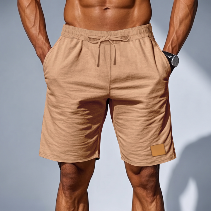 Mens casual shorts with comfortable drawstring waistband in versatile everyday style