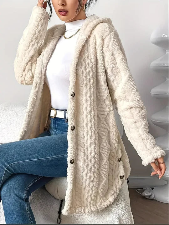 Lana | Women’s Plush Hooded Knit Cardigan