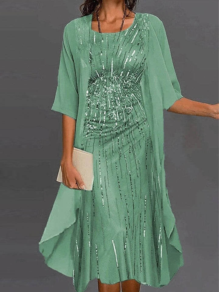 Woman wearing green floral half-sleeve co-ord set
