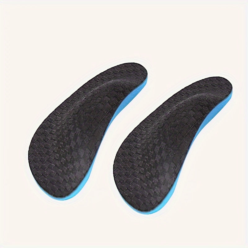 Top view of orthopedic insoles showcasing cushioning and heel stability