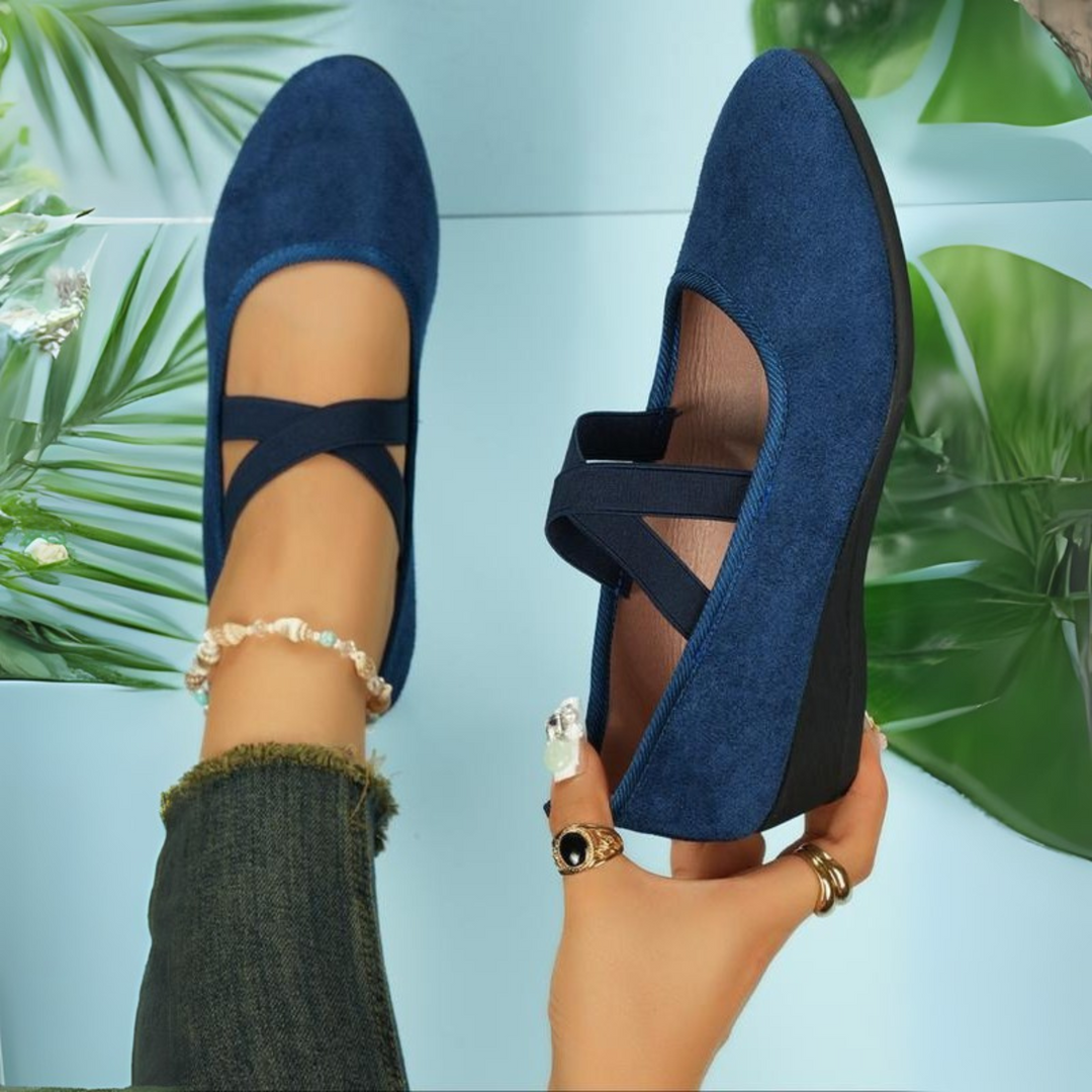Comfortable wedge flats for women in casual everyday footwear design