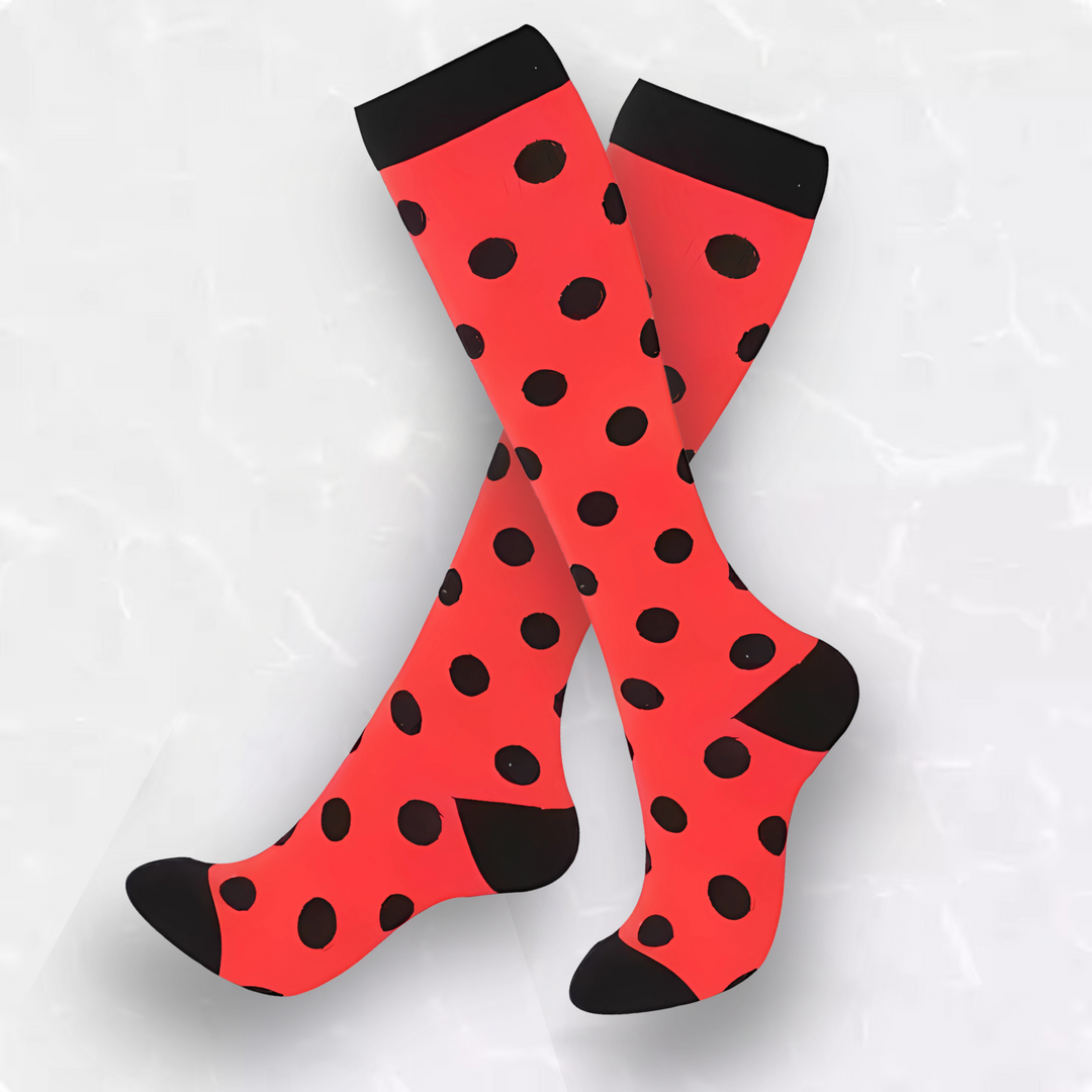 Womens wellness compression socks for improved lower leg stamina
