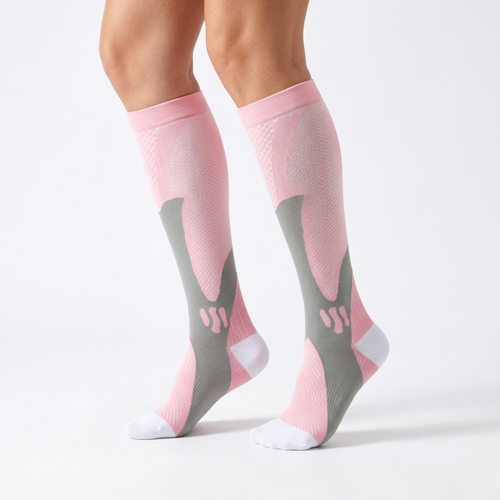Unisex travel compression socks offering firm support for long flights