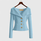 Jessulva | Women’s Ribbed Collar Cardigan