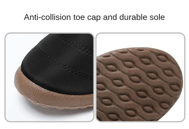 Casual footwear winter boots featuring a water-resistant upper material.