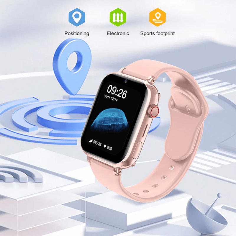 White kids safety smartwatch with 4G video calling and GPS tracker