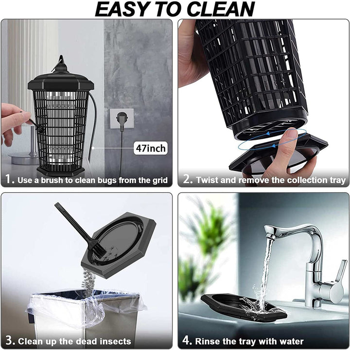 Ultrasonic indoor insect repeller and moth trap plugged into kitchen wall outlet