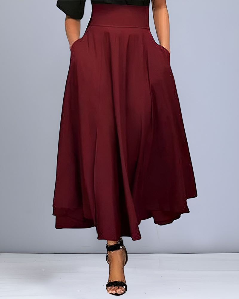 Sophisticated workwear midi skirt with flattering high-waisted fit