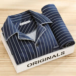 Dark blue striped