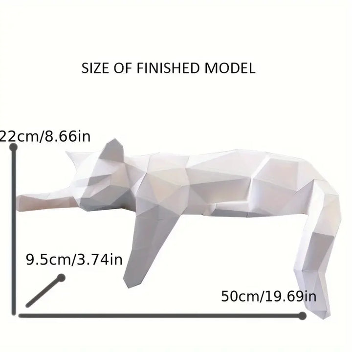 Modern geometric cat statue sculpture for minimalist home decor and tabletop display