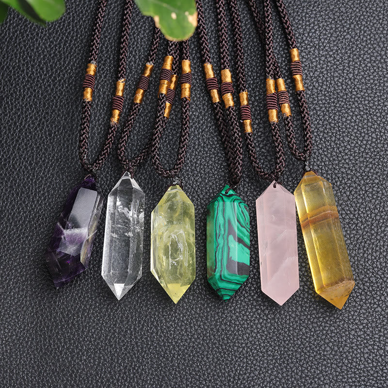 Back view of the crystal pendant necklace clasp and adjustable chain