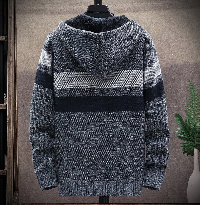 Quade | Men’s Hooded Zip-Up Knit Jacket