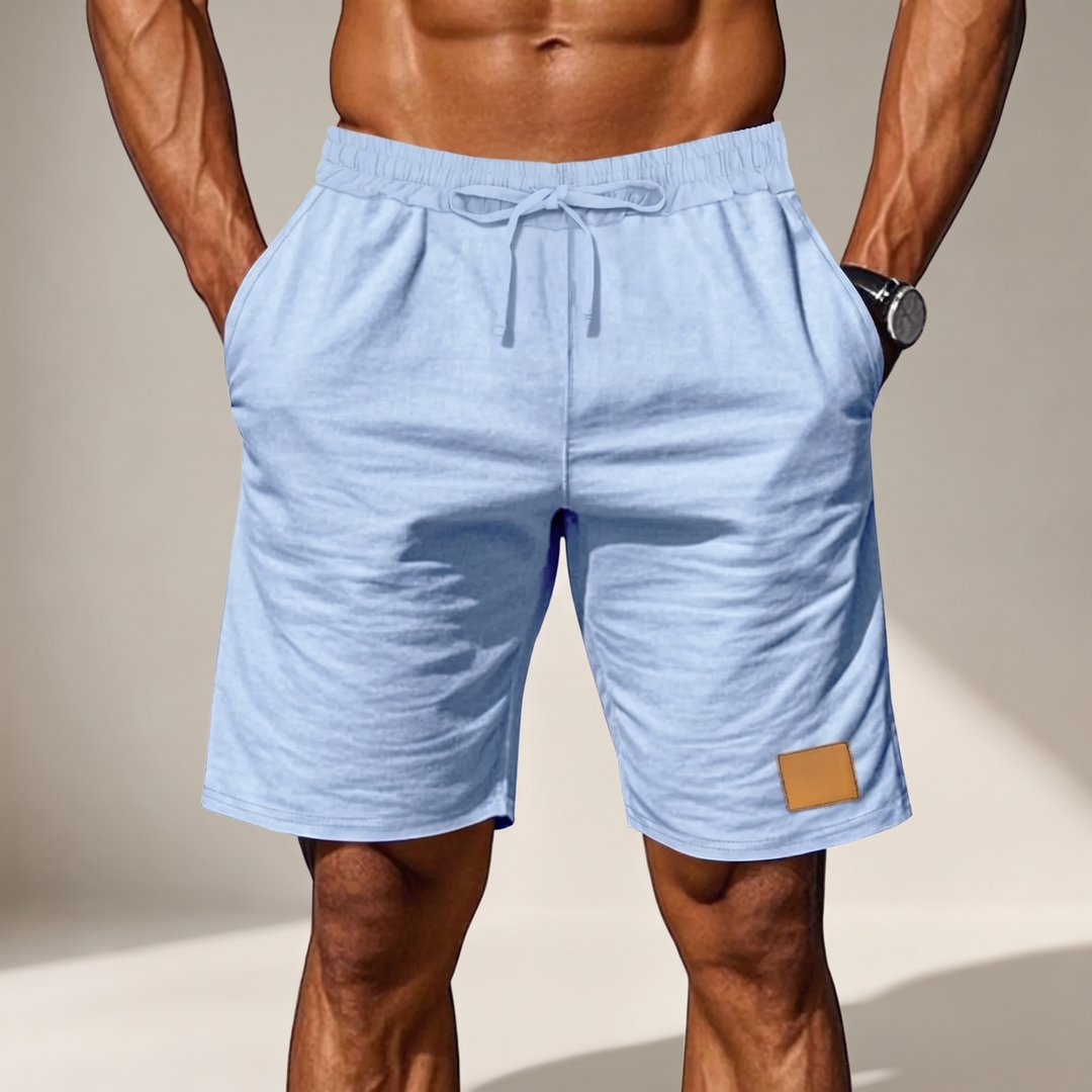 Back view of mens loungewear shorts designed for casual everyday style