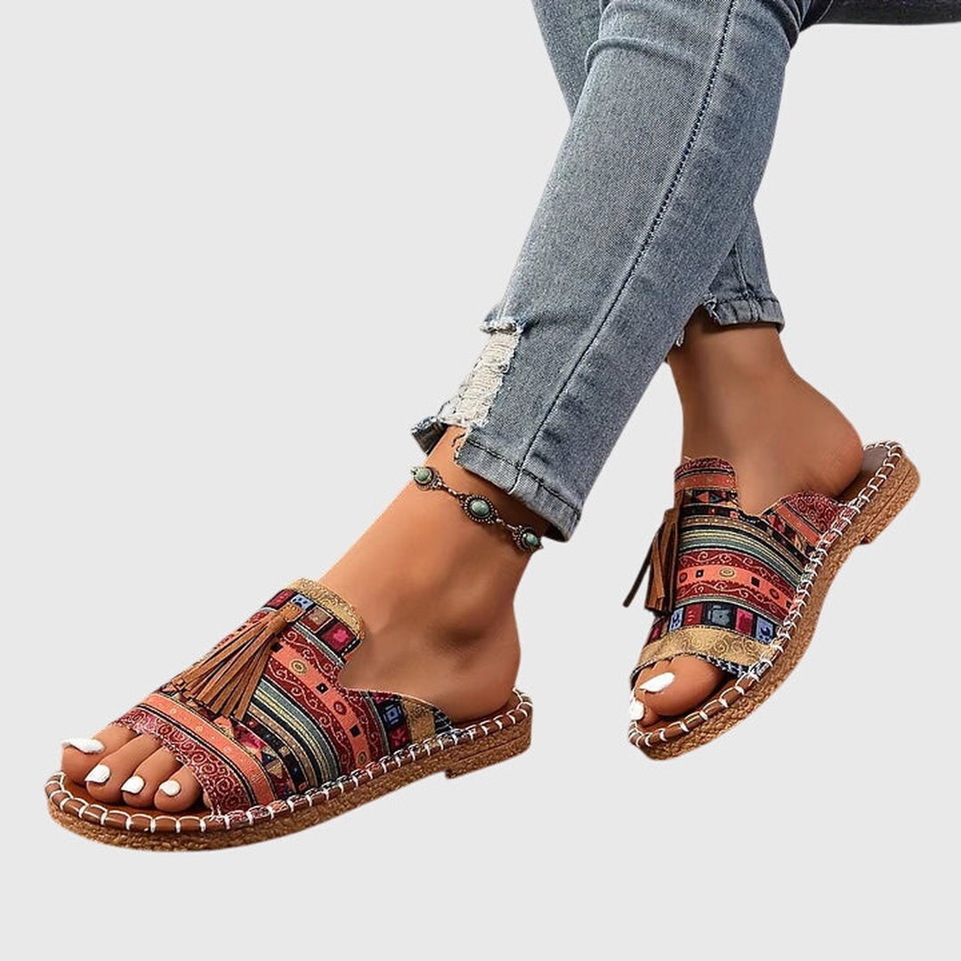 Close-up of breathable upper material on casual women's summer shoes