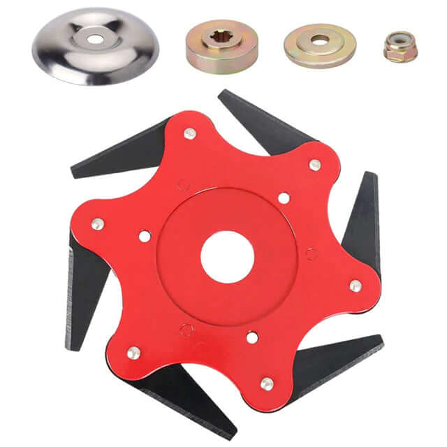 6-blade steel trimmer head with installation hardware kit